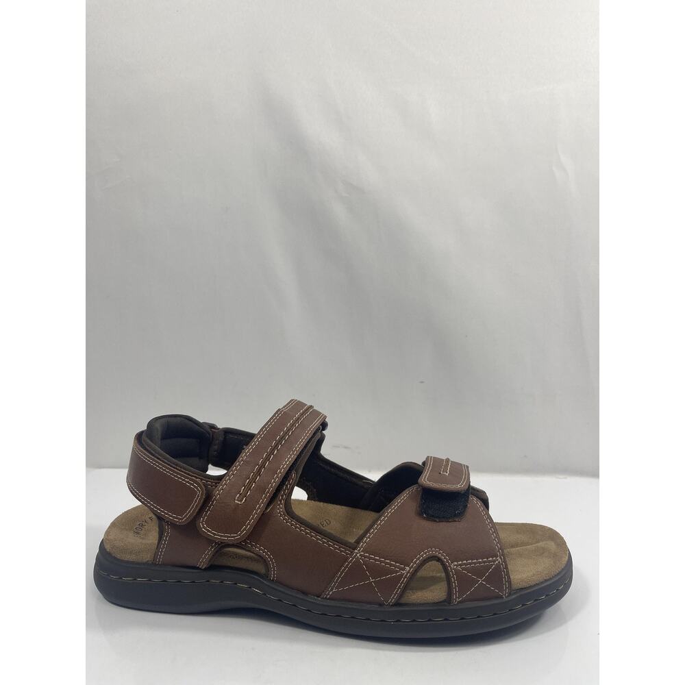 Dockers Newpage Shoes Mens Size 12W Brown Hook & Loop Sandals New Box Comfort